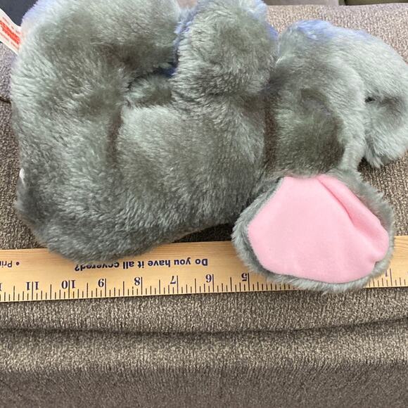 Elephant Hand Puppet Plush Toy Animal Express 11” Vintage 1982 1978 Blue Eyes - Picture 11 of 13